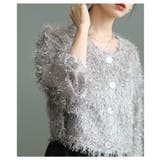 主役に魅せるフェザーニットクロップドカーディガン レディース ファッション | Sawa a la mode | 詳細画像12 