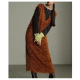 主役級の華やかさ纏うフェザーニットVネックジャンパースカート レディース | Sawa a la mode | 詳細画像4