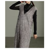 主役級の華やかさ纏うフェザーニットVネックジャンパースカート レディース | Sawa a la mode | 詳細画像10