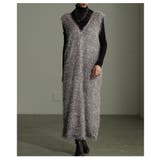 主役級の華やかさ纏うフェザーニットVネックジャンパースカート レディース | Sawa a la mode | 詳細画像14