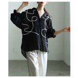 表情を豊かにするランダムコード刺繍シアーシャツ レディース ファッション | Sawa a la mode | 詳細画像2 