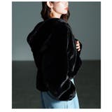 思わず触れたくなるエコファーフード付ジャケット レディース ファッション | Sawa a la mode | 詳細画像22 