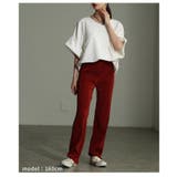 セルフカットできるリブストレートパンツ 美脚 レディース | Sawa a la mode | 詳細画像13 