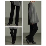 セルフカットできるリブストレートパンツ 美脚 レディース | Sawa a la mode | 詳細画像17 