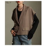 一点投入でオシャレ見えなショート丈ジレ風ジャケット レディース ファッション | Sawa a la mode | 詳細画像2 