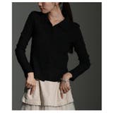 エッジを効かせたジャガードシャーリングポロトップス レディース ファッション | Sawa a la mode | 詳細画像9 