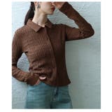 エッジを効かせたジャガードシャーリングポロトップス レディース ファッション | Sawa a la mode | 詳細画像21 