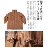 シルエットを変えて楽しめるスタンドネック中綿ウエストドロストコート レディース | Sawa a la mode | 詳細画像6 