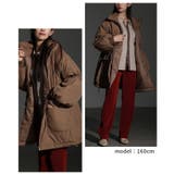 シルエットを変えて楽しめるスタンドネック中綿ウエストドロストコート レディース | Sawa a la mode | 詳細画像10 