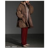 シルエットを変えて楽しめるスタンドネック中綿ウエストドロストコート レディース | Sawa a la mode | 詳細画像13 