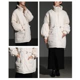 シルエットを変えて楽しめるスタンドネック中綿ウエストドロストコート レディース | Sawa a la mode | 詳細画像17 