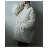 シルエットを変えて楽しめるスタンドネック中綿ウエストドロストコート レディース | Sawa a la mode | 詳細画像21 