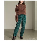 スタイリングに華を添えるリーフジャガードテーパードパンツ レディース ファッショ… | Sawa a la mode | 詳細画像13 