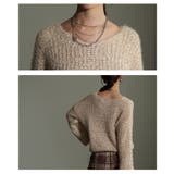 表情を豊かにするリボンヤーンローゲージリブニット レディース ファッション | Sawa a la mode | 詳細画像5 