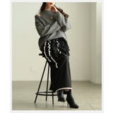 流れるフリルで魅せるフリルラインタイトスカート レディース ボトムス | Sawa a la mode | 詳細画像18 