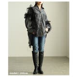 チュールが主役のチュールフリルロングストライプシャツ レディース トップス | Sawa a la mode | 詳細画像7 