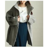 風合い感じるシャギースタンドカラーミドルコート レディース ファッション | Sawa a la mode | 詳細画像21 