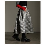 視線を独り占めするメタリックキルティングフレアスカート レディース ファッション | Sawa a la mode | 詳細画像4