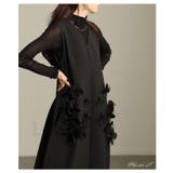 デコラティブな美しさ纏う立体花柄ノースリーブワンピース レディース ファッション | Sawa a la mode | 詳細画像2