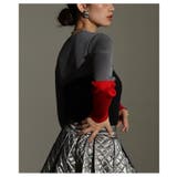 コーデにアクセントを加えるビスチェ風配色ニットトップス レディース ファッション | Sawa a la mode | 詳細画像4
