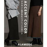遊び心をひと匙加えたリブニット配色ラインナロースカート レディース ファッション | Sawa a la mode | 詳細画像1 