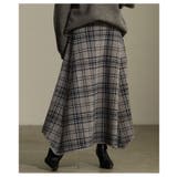 独特な揺らめきを描くタータンチェックニットフレアスカート レディース ファッション | Sawa a la mode | 詳細画像9 