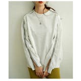 エッジを加えたジップスリーブスウェットプルオーバー レディース ファッション | Sawa a la mode | 詳細画像20 