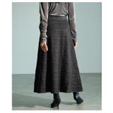 上品にきらめくトゥインクルニットフレアスカート レディース スカート | Sawa a la mode | 詳細画像15 
