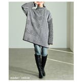 千鳥格子柄ニットトップス レディース トップス | Sawa a la mode | 詳細画像7 