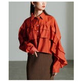 主役級に華やぐティアードフリルショートシャツトップス レディース ファッション | Sawa a la mode | 詳細画像18 