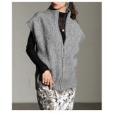 立体シルエットが美しいダブルジップハイネックニットベスト レディース トップス | Sawa a la mode | 詳細画像8 