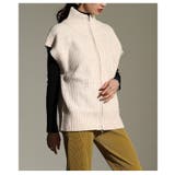立体シルエットが美しいダブルジップハイネックニットベスト レディース トップス | Sawa a la mode | 詳細画像14 