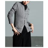 知的な大人ムード漂う配色ラインリブニットポロカーディガン レディース ファッショ… | Sawa a la mode | 詳細画像2 