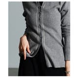 知的な大人ムード漂う配色ラインリブニットポロカーディガン レディース ファッショ… | Sawa a la mode | 詳細画像11 