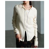 知的な大人ムード漂う配色ラインリブニットポロカーディガン レディース ファッショ… | Sawa a la mode | 詳細画像18 