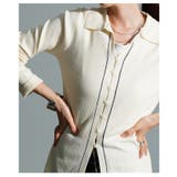 知的な大人ムード漂う配色ラインリブニットポロカーディガン レディース ファッショ… | Sawa a la mode | 詳細画像21 