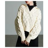 季節の着こなしを纏うケーブル編みスキッパーニットセーター レディース ファッション | Sawa a la mode | 詳細画像10 