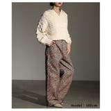 控えめな華やぎ纏う小花柄ジャガードストレートパンツ レディース ファッション | Sawa a la mode | 詳細画像4 