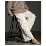 モードな個性を放つ立体フリンジワイドストレートパンツ レディース ファッション | Sawa a la mode | 詳細画像14 