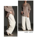 モードな個性を放つ立体フリンジワイドストレートパンツ レディース ファッション | Sawa a la mode | 詳細画像15 