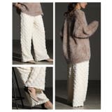 モードな個性を放つ立体フリンジワイドストレートパンツ レディース ファッション | Sawa a la mode | 詳細画像19 