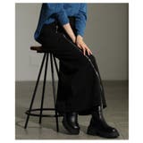 エッジを効かすカーブジップAラインカーゴ風スカート レディース ファッション | Sawa a la mode | 詳細画像4