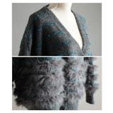 大人リュクスなジャガード×ファーボーダーニットカーディガン レディース ファッシ… | Sawa a la mode | 詳細画像23 