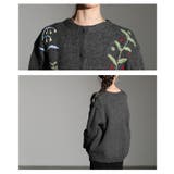 一枚で絵になる草花刺繍ラインニットカーディガン レディース ファッション | Sawa a la mode | 詳細画像5