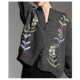 一枚で絵になる草花刺繍ラインニットカーディガン レディース ファッション | Sawa a la mode | 詳細画像9