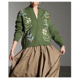 一枚で絵になる草花刺繍ラインニットカーディガン レディース ファッション | Sawa a la mode | 詳細画像10