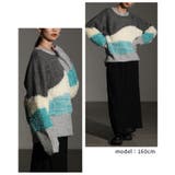 毛足の揺れまで可愛い波ボーダーシャギーニットトップス レディース ファッション | Sawa a la mode | 詳細画像9 