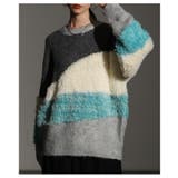 毛足の揺れまで可愛い波ボーダーシャギーニットトップス レディース ファッション | Sawa a la mode | 詳細画像10 