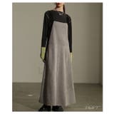 異素材ミックスで魅せるサイドラインジャンパースカート レディース ワンピース | Sawa a la mode | 詳細画像2 