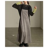 異素材ミックスで魅せるサイドラインジャンパースカート レディース ワンピース | Sawa a la mode | 詳細画像4 